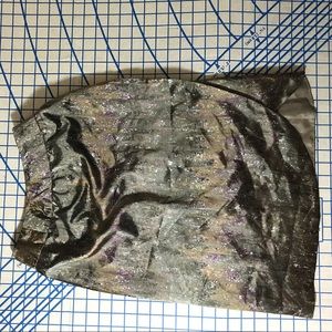 Custom made silky wrap skirt. Beautiful print euc